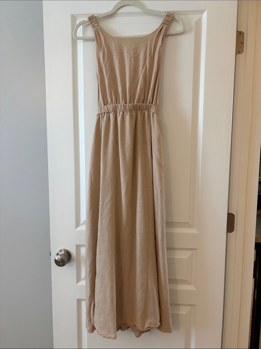 bohme Neutral Beige Sleeveless Maxi Dress